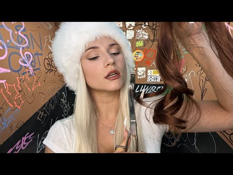 ASMR Eastern European Exchange Student Gives You $5 Hair Makeover in a School Bathroom (Accent)
