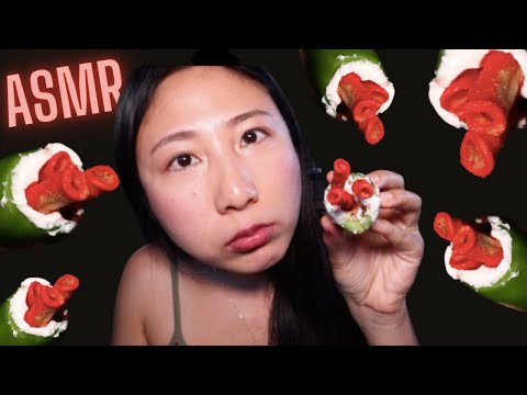 #ASMR 🎙 Viral TikTok Jalapeños Takis & Cream Cheese 🔥  Crunchy Eating Show 먹방