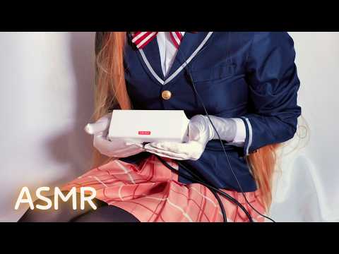 Sleepy Satin Gloves ASMR | Gentle Ear Massage [Mahiru Shiina Cosplay]