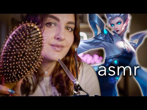 asmr en español - CORTE de PELO + tratamiento para DORMIR (eres Eudora) Ale ASMR x MLBB