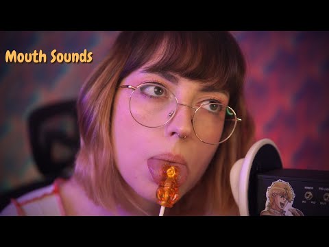 ASMR honey bear mouth sounds / panning / delay vs no delay