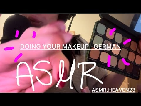 [Asmr] Doing your‘e makeup in German - mouth sounds -whispers and many more triggers 