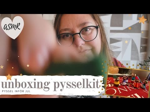 ASMR (tapping, scratching, rambling) på svenska: Ett pysselkit med julmöss