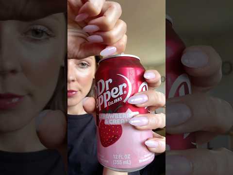 How does this Strawberry & Cream Dr. Pepper taste? 🍓🥤 #asmr