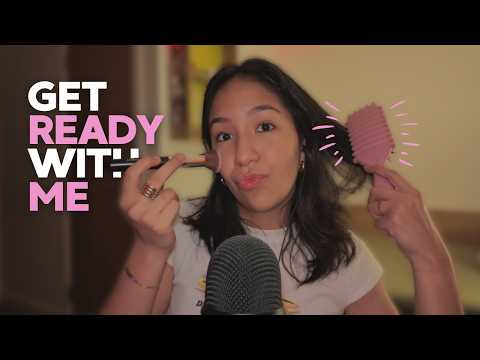 ASMR | Get Ready With Me 💄🩷 Peinado + Make Up | Soft Sounds 🥱