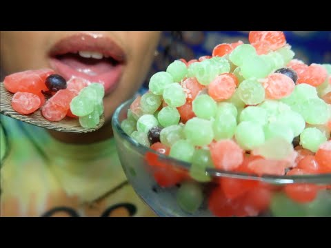 ASMR | Eating Frozen Boba 🧋 🥶 soft crunchy eating sounds 💚