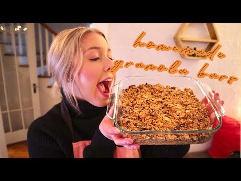 ASMR make homemade granola bars with me!