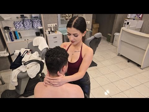💈LADY BARBER ARIA’S MAGIC HANDS 🖤 | FOAMY FACE MASSAGE & FULL UPPER BODY ASMR EXPERIENCE