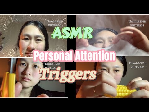 ASMR many personal attention TRIGGERS sound - nhiều âm thanh tương tác khuông mặt