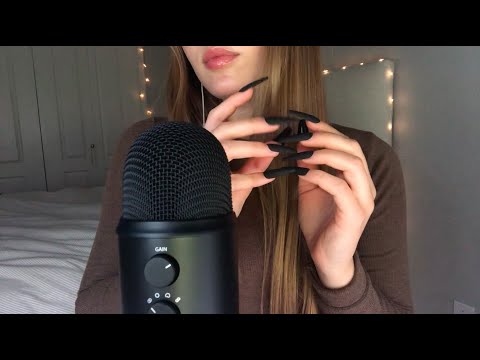 ASMR 5 minutes of nail on nail tapping🖤 | long nails