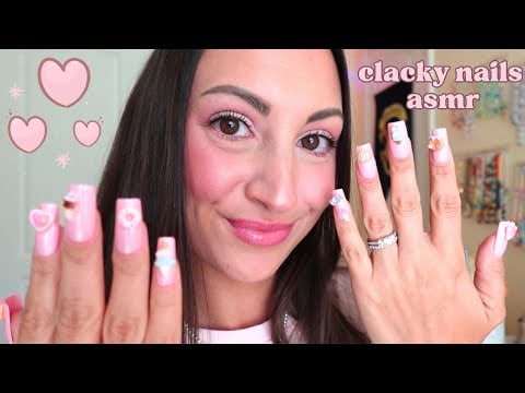 ASMR Clacky Nails, Face Touching & Camera Taps 😴