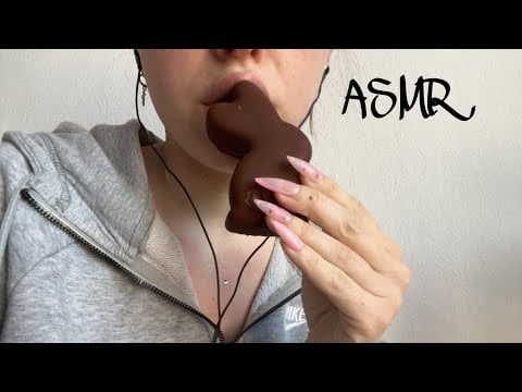 ASMR | Eating an iced chocolate bunny