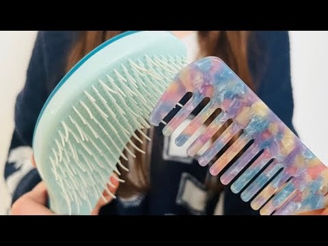 ASMR Brushing + combing your hair | lo-fi | camera combing | no talking | imaginary hair