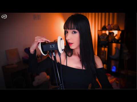 DEEP ASMR FROM EAR TO EAR (Breathing, Blowing, Ear Brushing, Ear Cupping, Ear Massage) ♡4K ⛈️ NOTALK