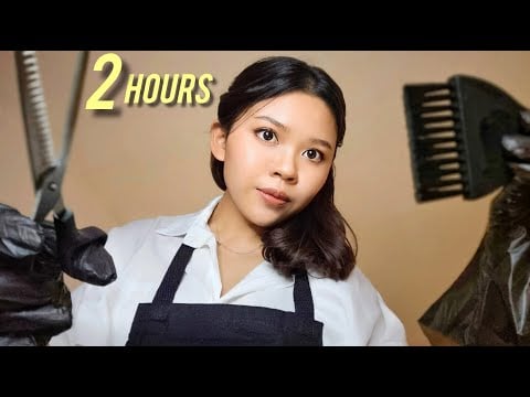 ASMR 2 HOURS The Best of Hair Salon 💇‍♀️ ร้านทำผมดูแลคุณอย่างดีที่สุด 2 ชั่วโมงเต็ม