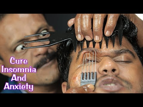 Cure Insomnia And Anxiety | ASMR Comb Massage | Cure Insomnia By Comb Massage With 3d Sound ASMR