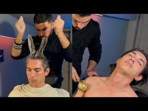PERFECT HAIR MASSAGE AND BODY MASSAGE (She fell asleep)