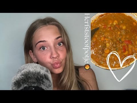 Nederlandse ASMR| Cook with me| Fluisteren| Mouth sounds🥘🤍🍂💋