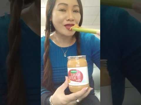CELERY WITH PEANUT BUTTER #food #everyone #shortsfeed #asmr