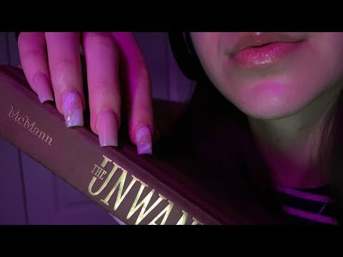 [ASMR - Minimal Whisper] Book scratching + tapping 😴