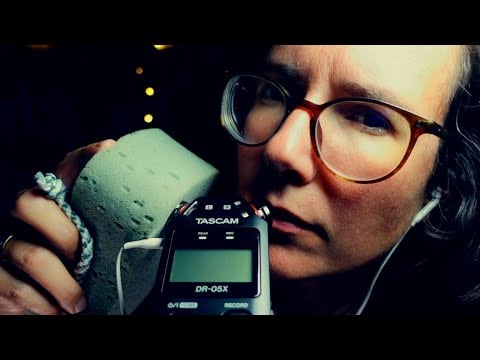 ASMR Slow Mouth Sounds Tascam & Tingly Triggers deep in your Ears (no talking)