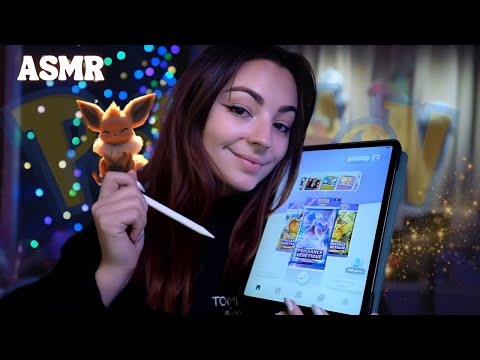 ♡ ASMR  - J'ouvre des boosters Pokémon sur ma tablette (Ma collection) ♡