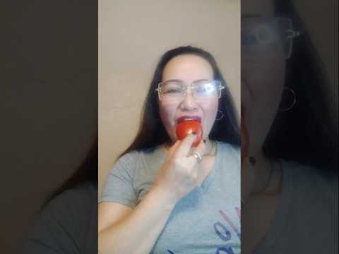 ONE TIME BITE TOMATO #everyone #mukbang #shortsfeed #onebite #tomato #challenge #eating