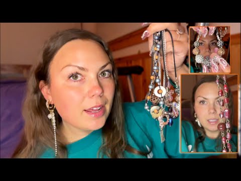 asmr/ my mom’s necklace collection🤩⚡️ (jewelry sounds, over explaining)