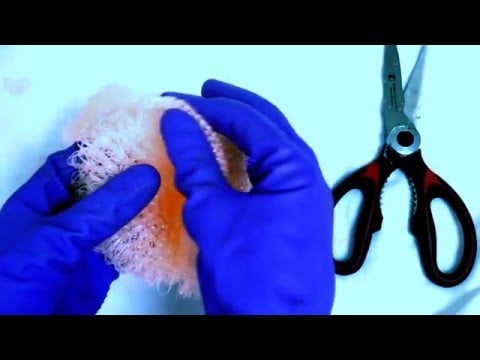 RUBBER GLOVES in BLUE✋  RELAXING✅ MASSAGE✅ SOUNDS ✂ CUTTING [[ASMR]]