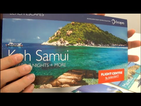 ASMR Travel Agent Role Play (Flight Centre -  Beach Escapes) Soft Spoken