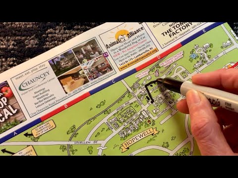 Whispered ASMR | Writing on a Tourist Map (Zoomed in Too Much!)