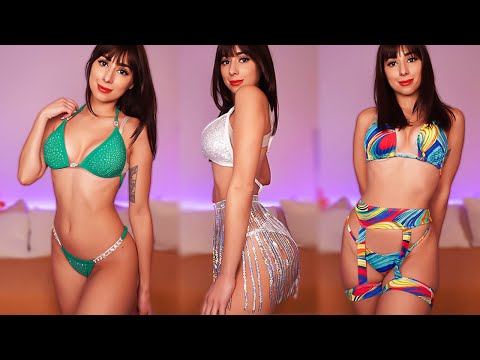 ASMR Outrageous BIKINI TRY ON HAUL 2023 ❤️ ramble, fabric scratching, clothing sounds