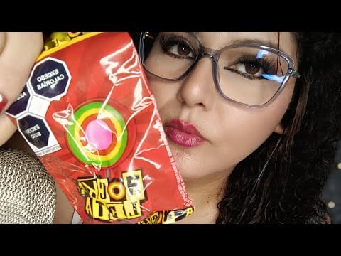 ASMR Comiendo paleta Rockaleta || eating spicy Lollipop