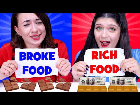 ASMR Rich Food VS Broke Food Challenge | Eating Sound By LiLiBu