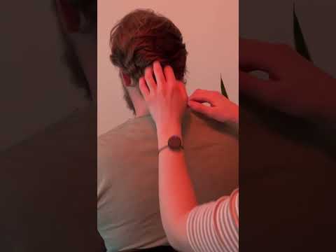 Asmr Scalp & Hairline Scratching Massage #relax #oddlysatisfying #visualtingle #asmrmassage