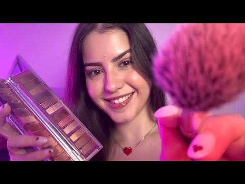 ASMR - Haciendo tu Valentine's Day Makeup💖 (atención personal con sonidos relajantes)