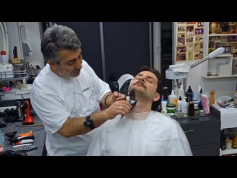 ASMR RELAXING MASSAGE AND HAIR ,BEARD CUTTING WITH ZAZA MACHINE