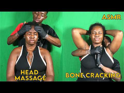 ASMR💫AGGRESSIVE HEAD SCALP SCRATCH , EAR CLEANING MASSAGE  & BONE CRACKING TOOLS FOR DEEP SLEEP