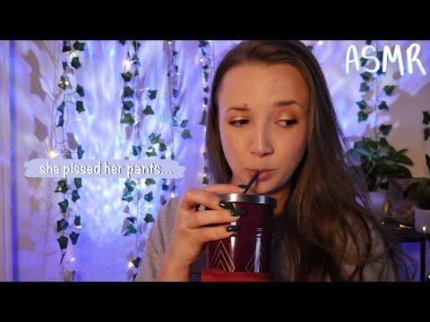 ASMR ~ FIRST TIME I got DRUNK story time 🍺(whispered w/ random triggers)