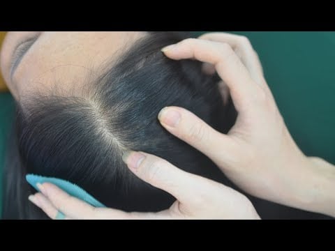 ASMR Focus Scalp Scratching Massage & Hair Parting, Hair Sounds For Relaxation