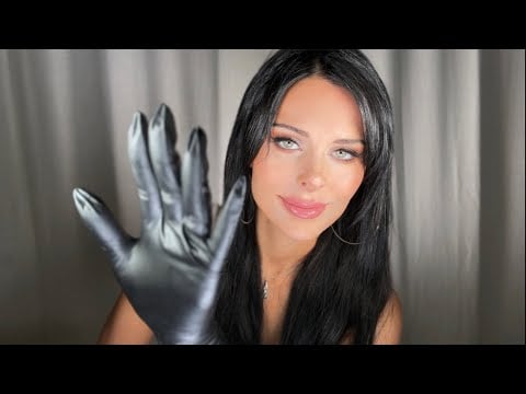 ASMR SPA EXAM 🖤 Glove Sounds, Face Touching, & Scalp Massage for Deep Relaxation