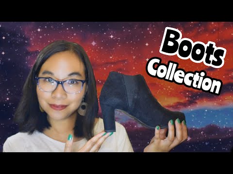 ASMR MY BOOTS COLLECTION (Soft Speaking, Fluffy Mic Scratching, Mouth Sounds, Shoe Tapping) 👢🥾