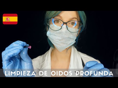 ASMR 💤 La doctora te hace una limpieza de oidos profunda (soft spoken, intense ear cleaning)