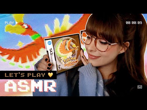 ASMR 💛 Pokemon Heart Gold Whispered Gaming! 🎮 Ice Gym Challenge * ˚ Nintendo DS Button Clicks