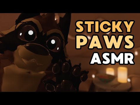 [Furry ASMR] Raccon Massages Your Ears with Sticky Paws 🦝 | VR Tingles | Ear Cupping, Slime Sound...