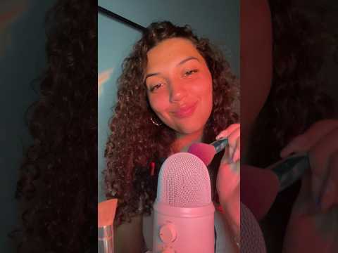 ASMR mic brushing 🥰 #asmr #micbrushing #mictriggers