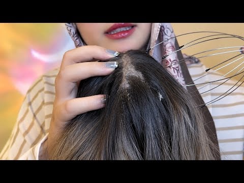asmr ★ wig on mic FAST & AGGRESSIVE scratches 💆🏻‍♀️ (no talking- chewing gum)