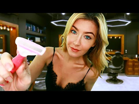 ASMR FOR MEN Flirty Barbershop Shave & Cut Experience 💈