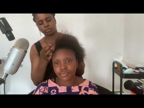 Fast & Aggressive Head Massage with Gum Chewing VERY ITCHY SCALP