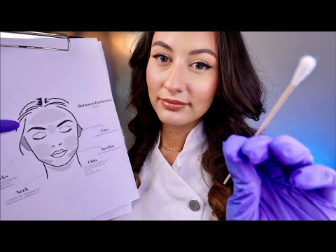 ASMR Relaxing Medical Facial & Skin Analysis (Face Mapping, Skincare & Facial Treatment)